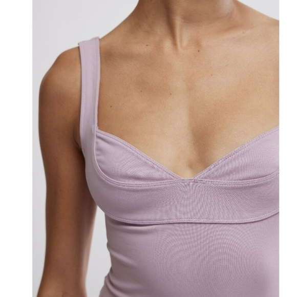 Free People Dusk til Dawn Bodysuit sz MED in Dusty Pink - Picture 6 of 15